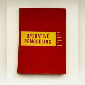 Operative Remodeling Vintage Book From United States‎ Gypsum Company, 1956